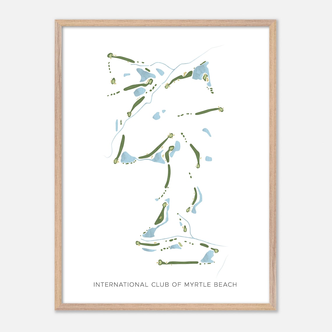 International Club of Myrtle Beach Modern Watercolor Map Poster - Image 6