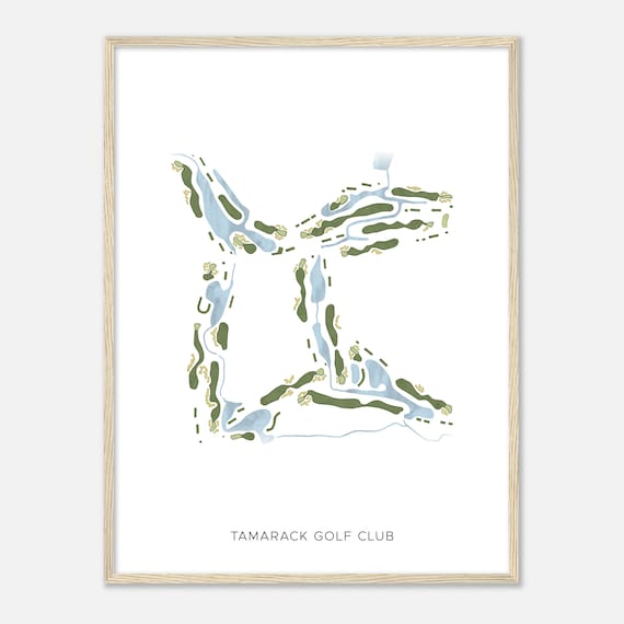 Tamarack Golf Club Illinois Modern Watercolor Map Golfer Gift Golf Wall Art Golf Poster Print Course Layout