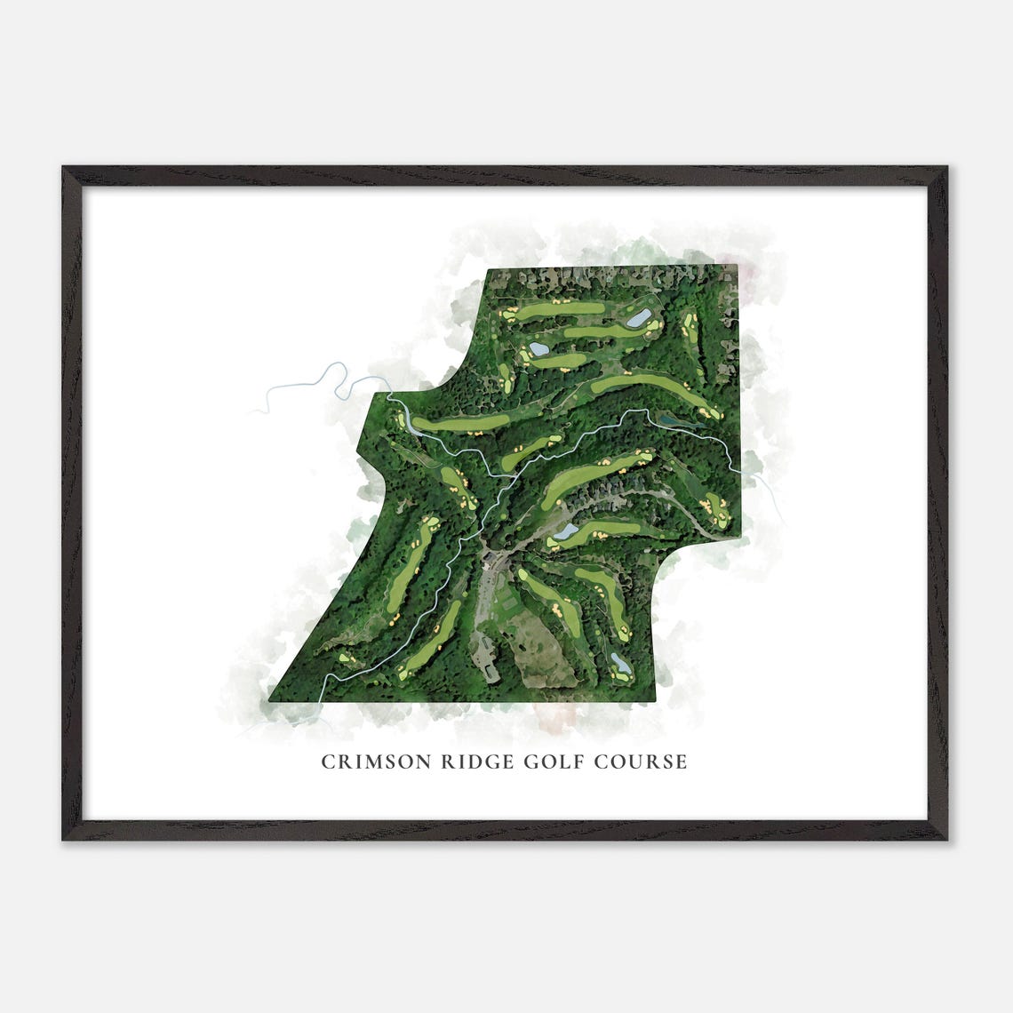 Crimson Ridge Golf Course Canada Classic Watercolor Map Poster - Image 4