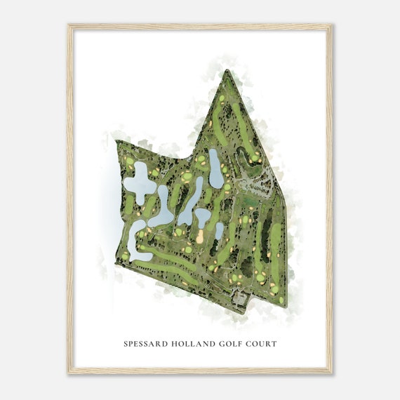 Spessard Holland Golf Court Florida Classic Watercolor Map Golfer Gift Golf Wall Art Golf Poster Print Course Layout