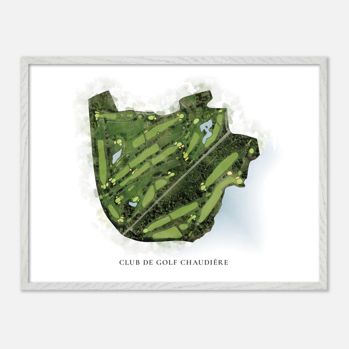 Club de Golf Chaudière Canada Classic Watercolor Golf Map Poster - Image 3