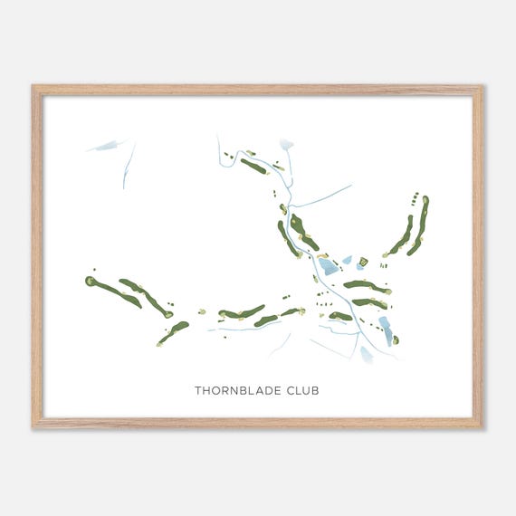 Thornblade Club In Greer South Carolina Modern Watercolor Map Golfer Gift Golf Wall Art Golf Poster Print Course Layout