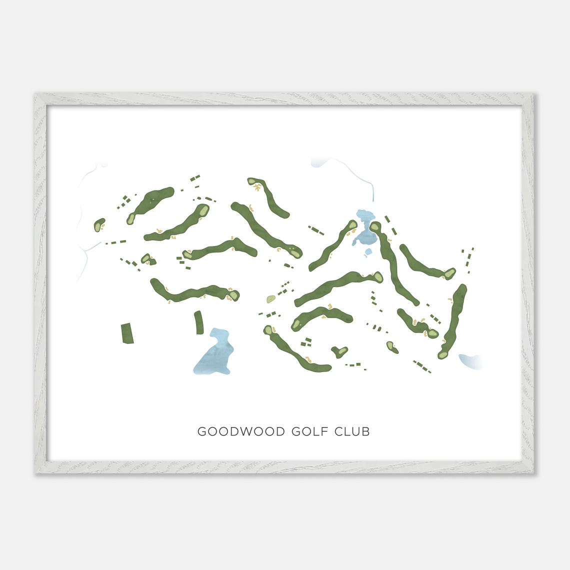 Goodwood Golf Club Canada Modern Minimalist Fairway Map Art Poster - Image 3