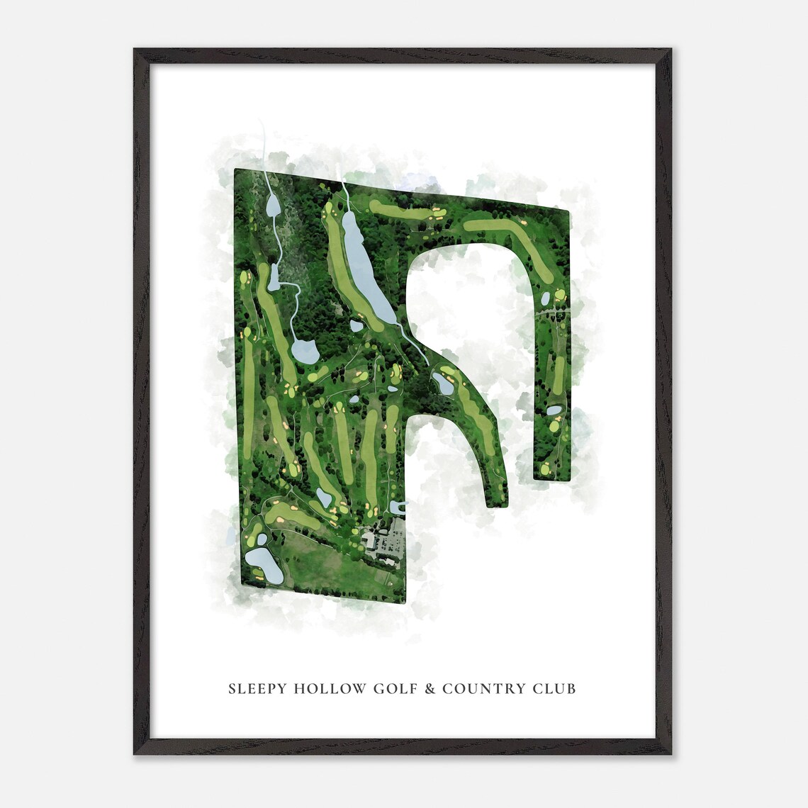Sleepy Hollow Golf & Country Club Canada Classic Watercolor Golf Map Poster - Image 2
