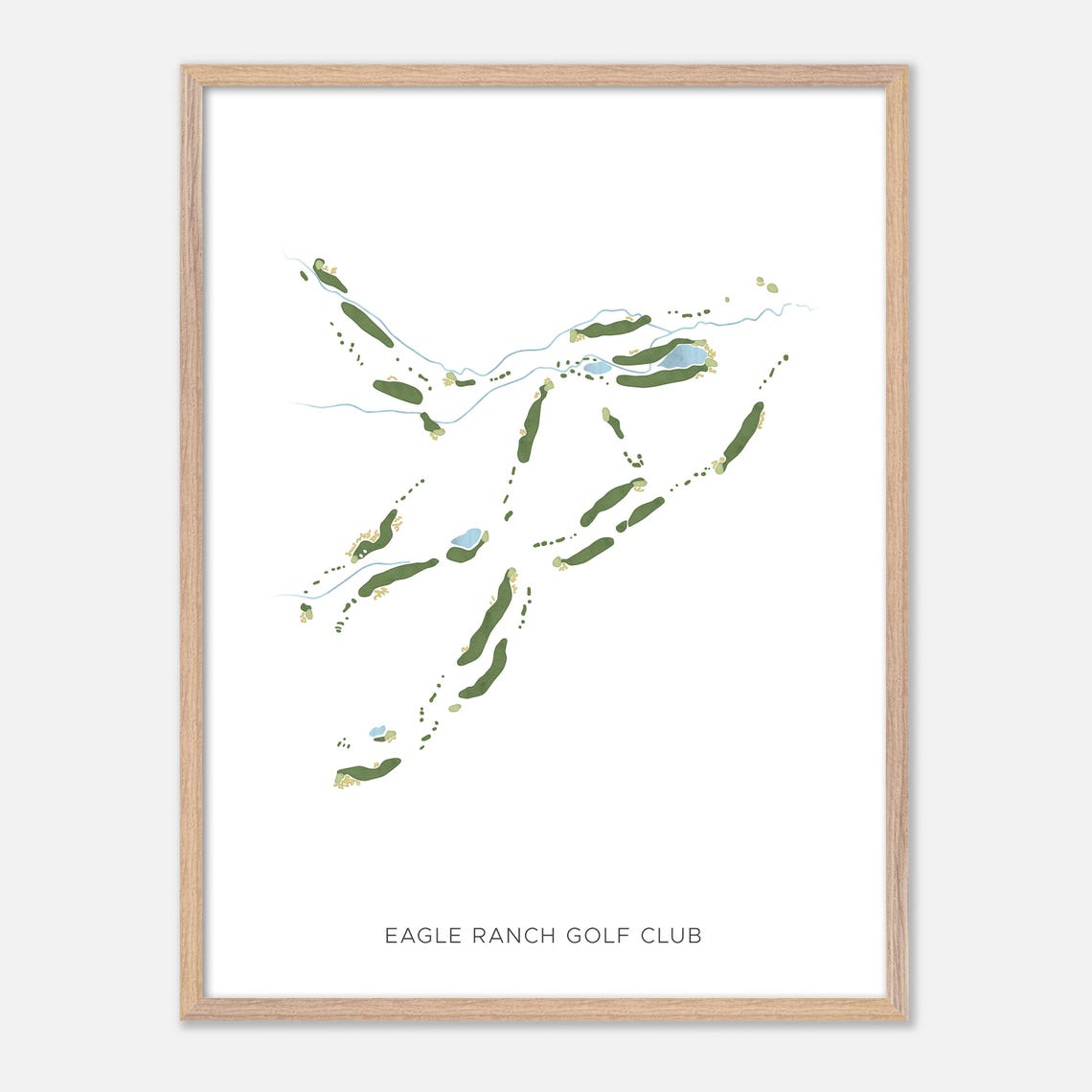 Eagle Ranch Golf Club Eagle Colorado Modern Watercolor Golf Map Poster - Image 6