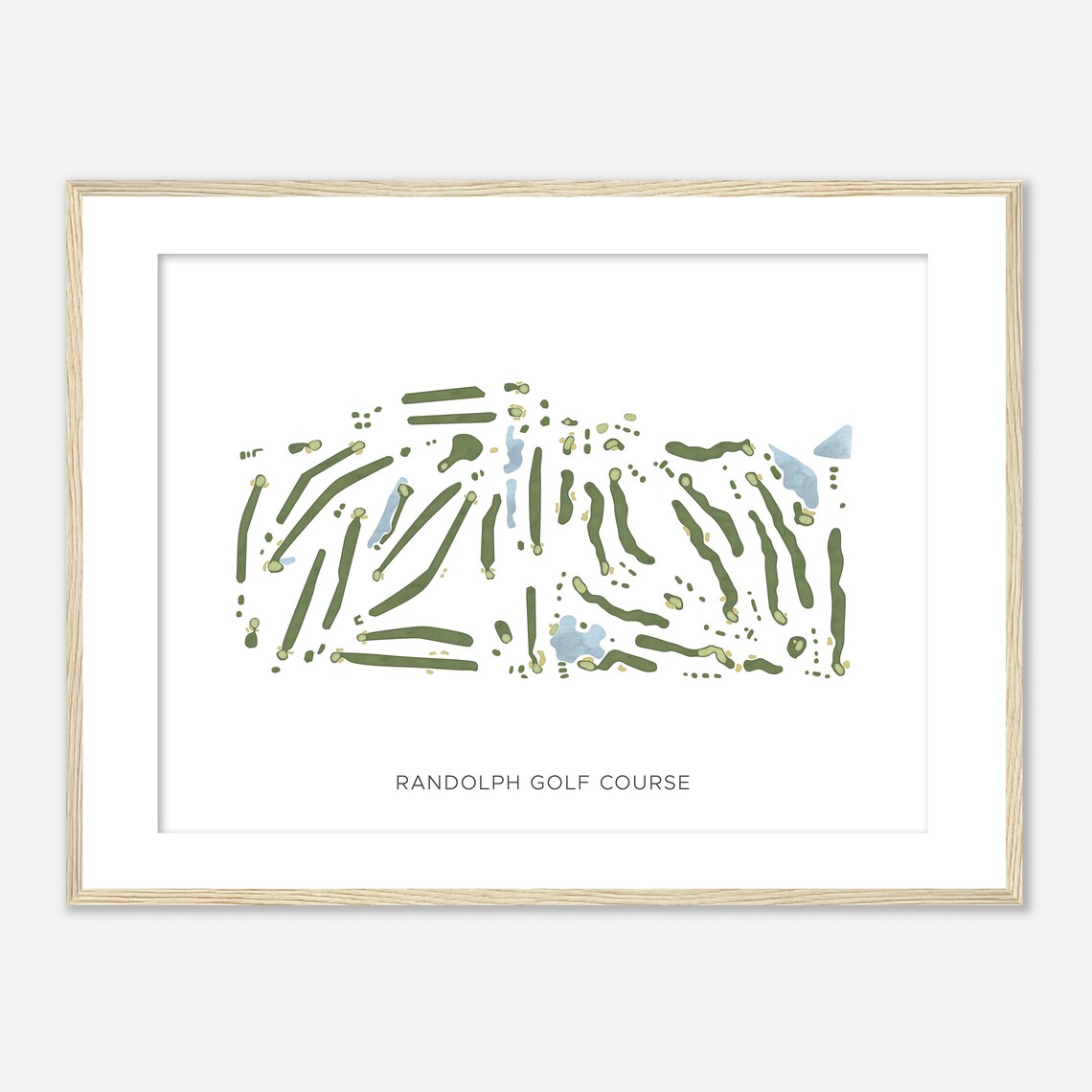 Randolph Golf Course Arizona Modern Watercolor Map Golfer Gift Golf Wall Art Golf Poster Print Course Layout - Image 2