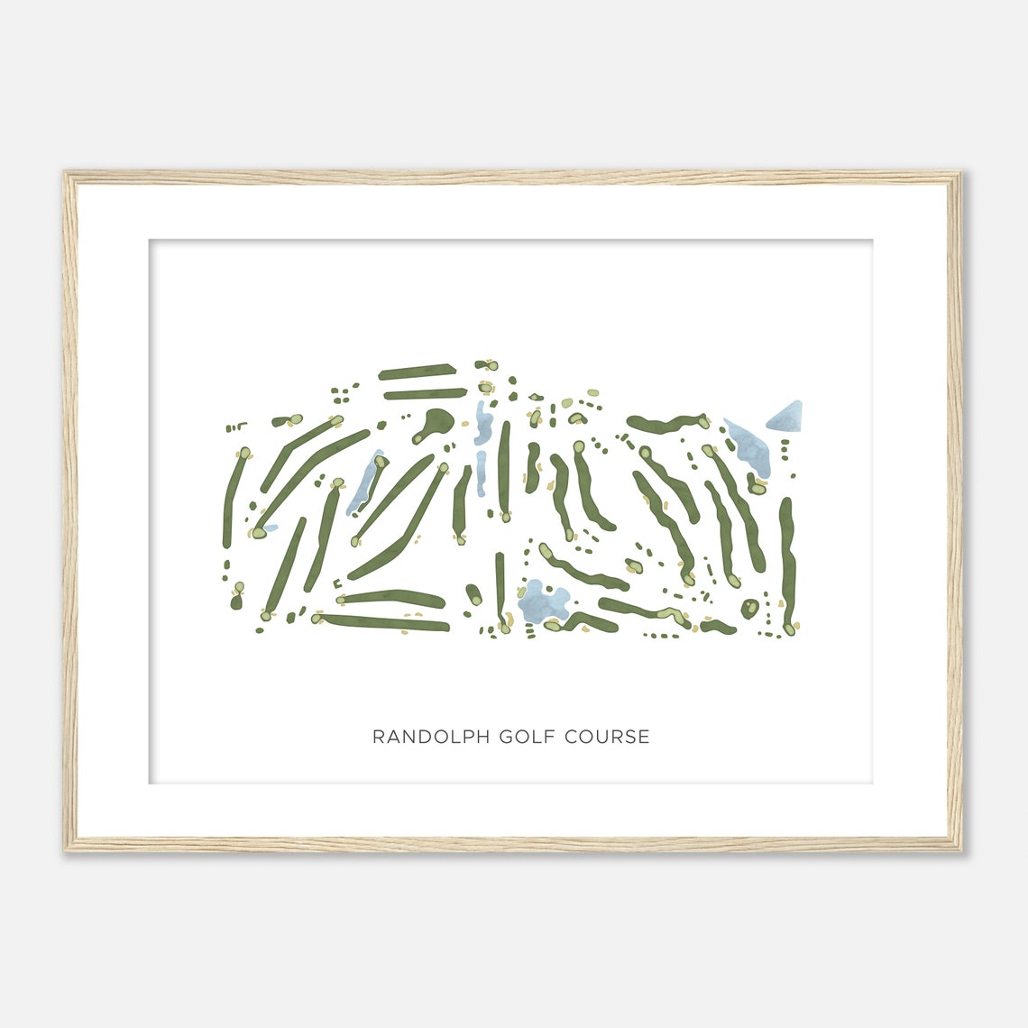 Randolph Golf Course Arizona Modern Watercolor Map Golfer Gift Poster - Image 2