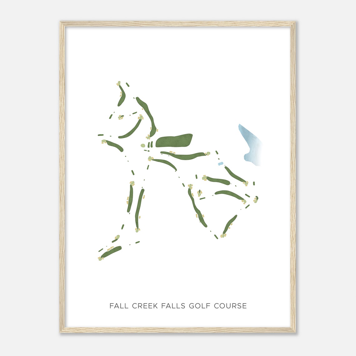 Fall Creek Falls Golf Course Tennessee Modern Watercolor Poster