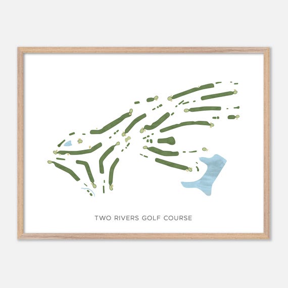 Two Rivers Golf Course In Nashville Tennessee Modern Watercolor Map Golfer Gift Golf Wall Art Golf Poster Print Course Layout