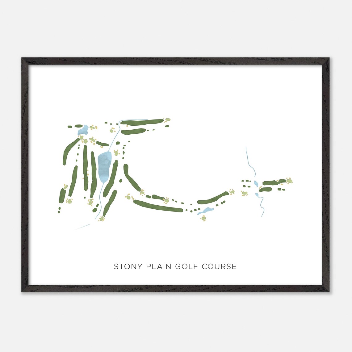 Stony Plain Golf Course Stony Plain Canada Modern Watercolor Course Map Poster - Image 4
