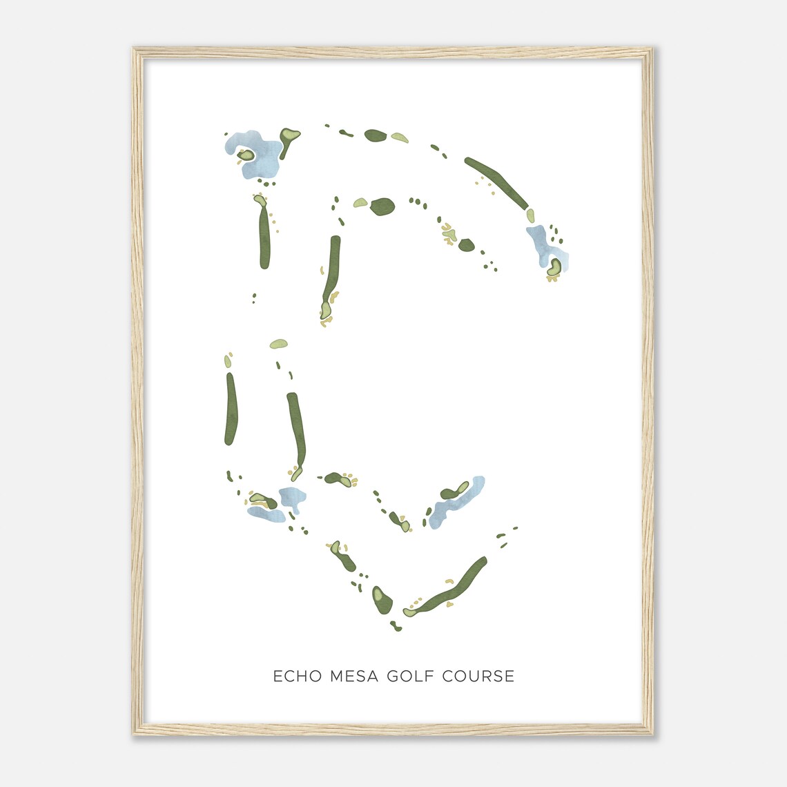 Echo Mesa Golf Course Arizona Modern Watercolor Map Golfer Gift Golf Wall Art Golf Poster Print Course Layout