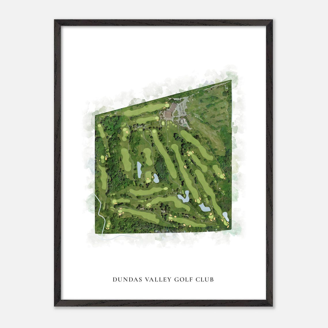 Dundas Valley Golf Club Canada Classic Watercolor Course Map Poster - Image 2
