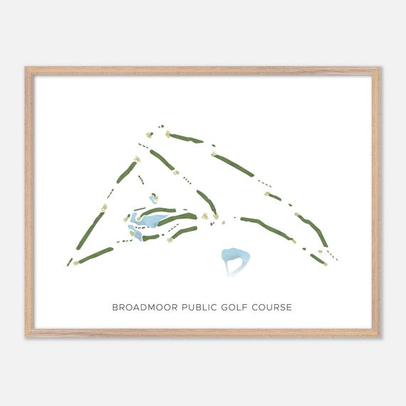 Broadmoor Public Golf Course In Sherwood Park Canada Modern Watercolor Map Golfer Gift Golf Wall Art Golf Poster Print
