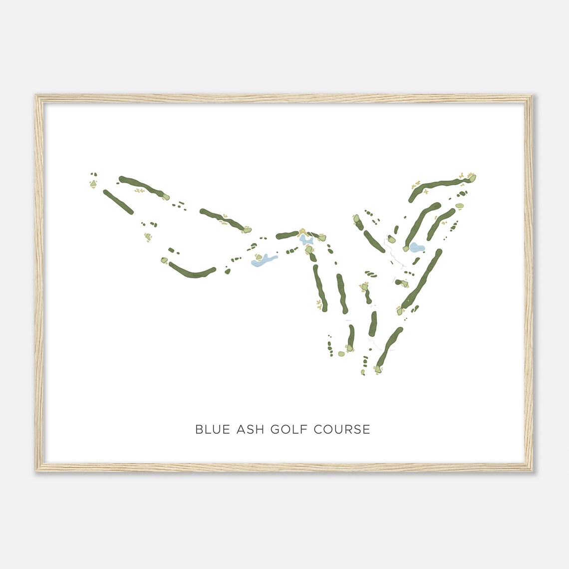 Blue Ash Golf Course Ohio Modern Watercolor Map Golfer Gift Golf Wall Art Golf Poster Print Course Layout - Image 2