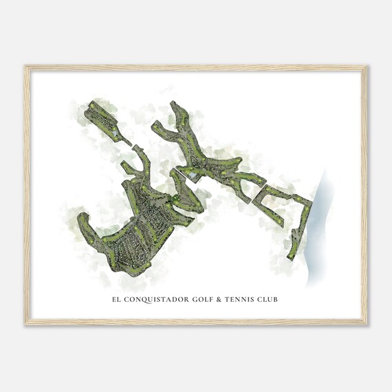 El Conquistador Golf Tennis Club Arizona Classic Watercolor Map Golfer Gift Golf Wall Art Golf Poster Print Course Layout