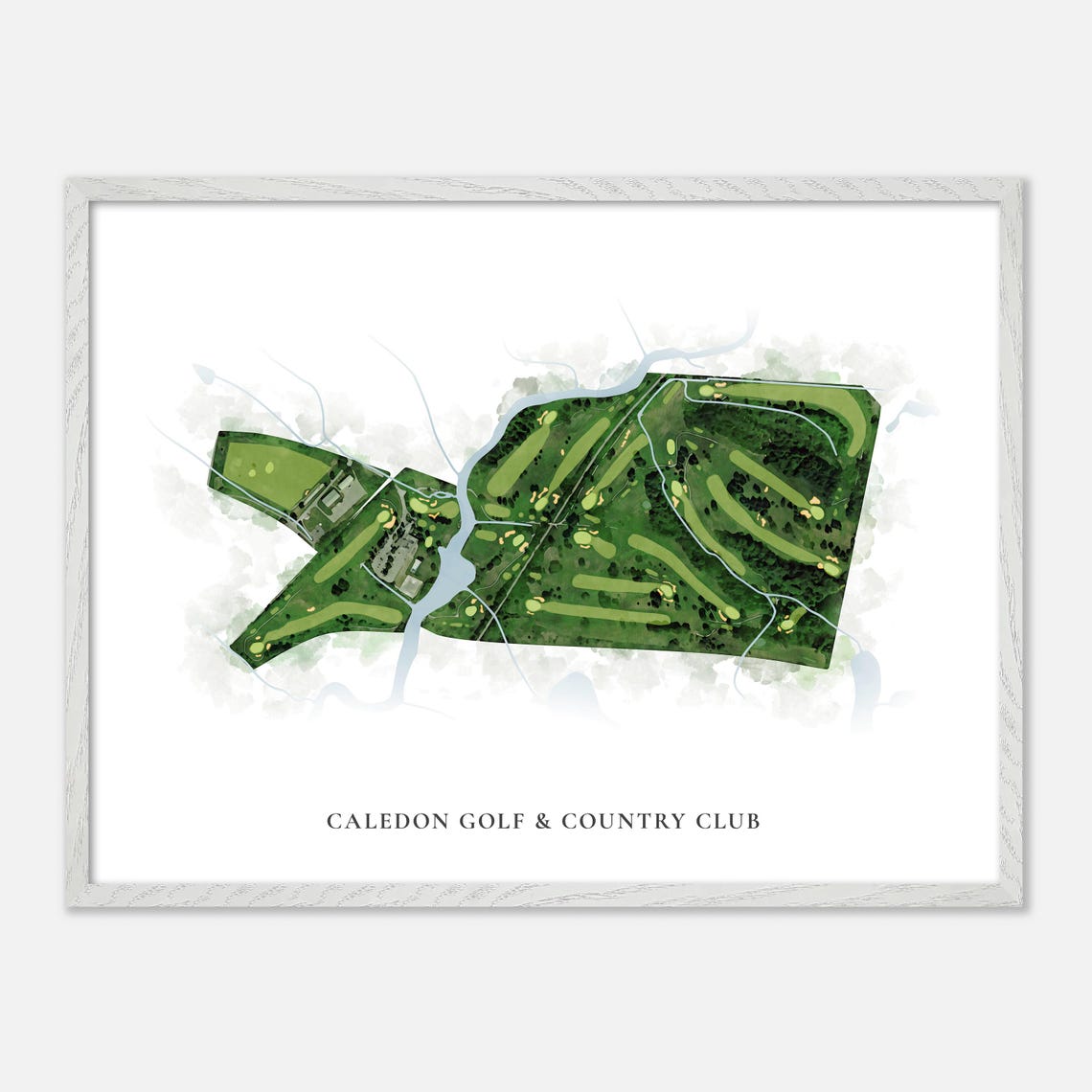 Caledon Golf & Country Club Canada Classic Watercolor Golf Map Poster - Image 3