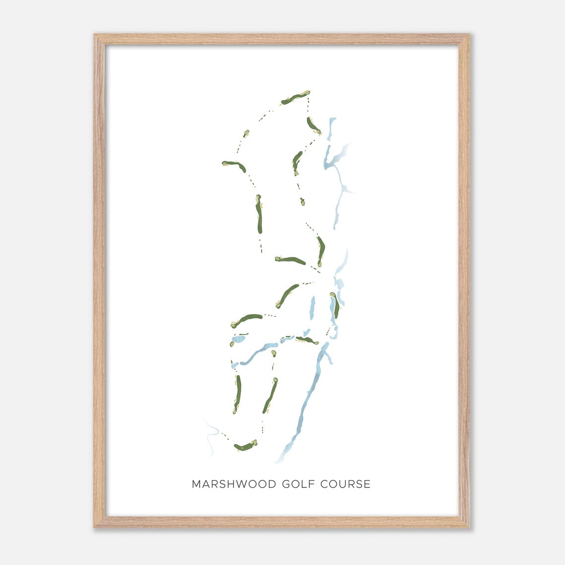 Marshwood Golf Course Modern Minimalist Course Map Art Poster - Image 2