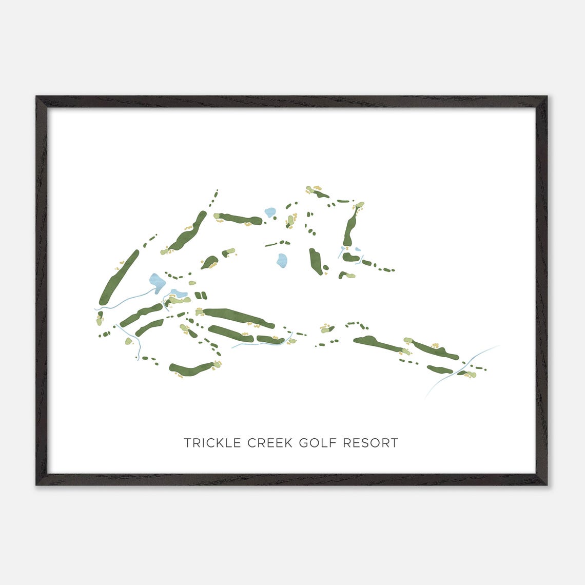 Trickle Creek Golf Resort Canada Modern Minimalist Map Art Poster - Image 4