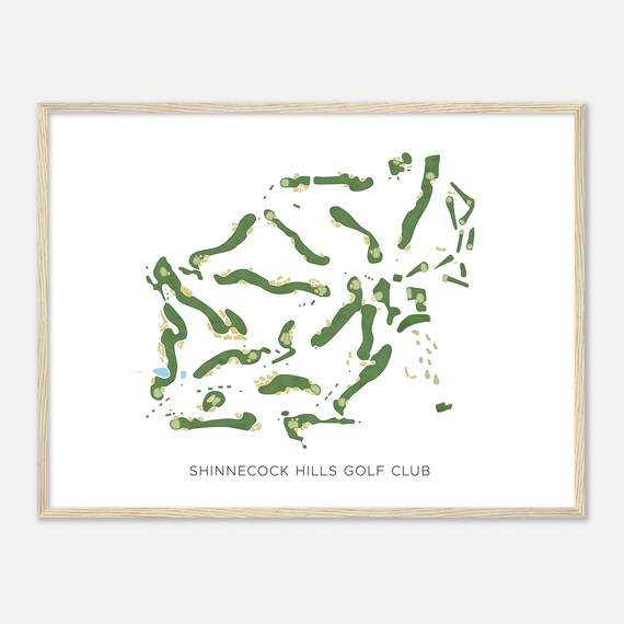 Shinnecock Hills Golf Club New York Modern Watercolor Map Golfer Gift Golf Wall Art Golf Poster Print Course Layout