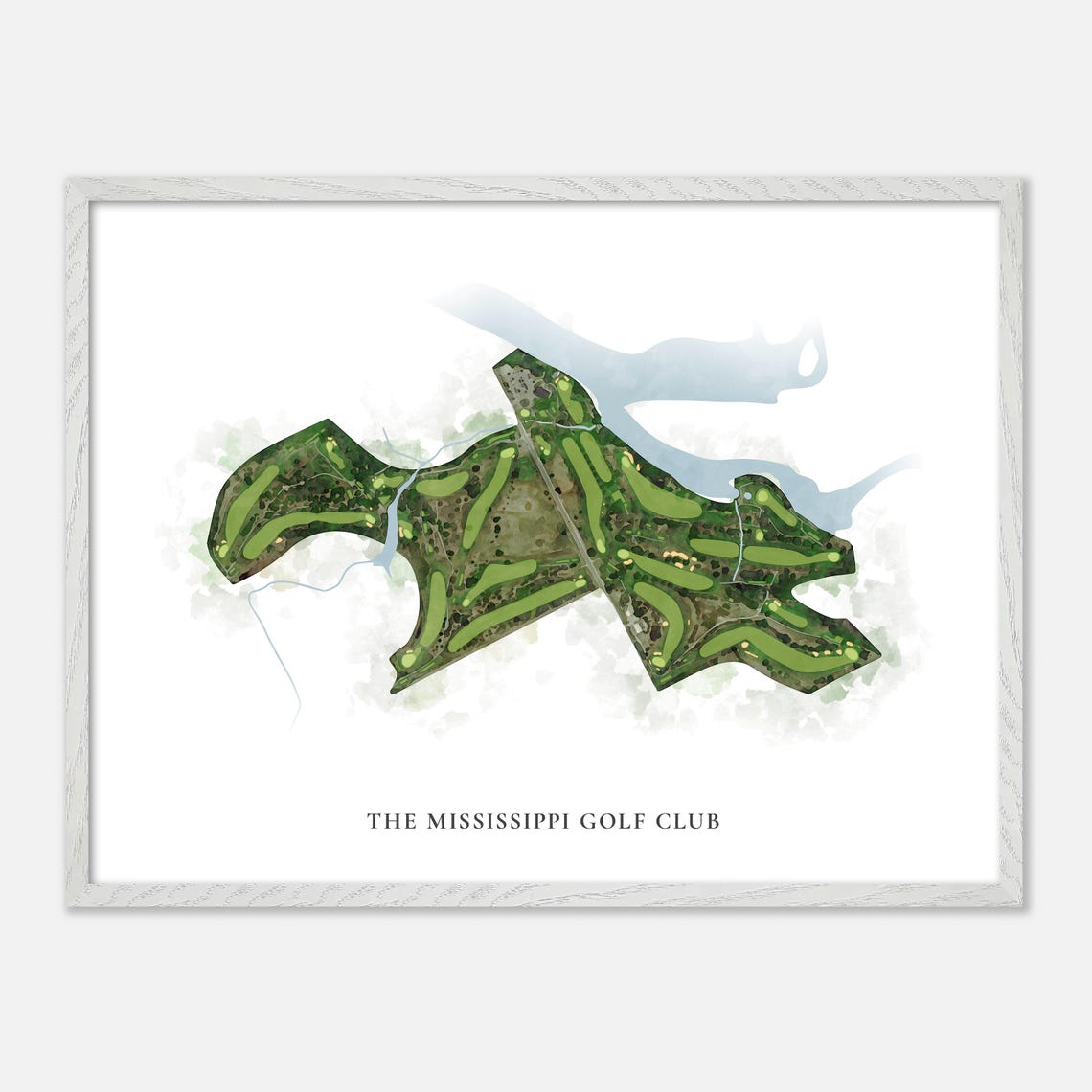 The Mississippi Golf Club Canada Classic Watercolor Course Map Poster - Image 3