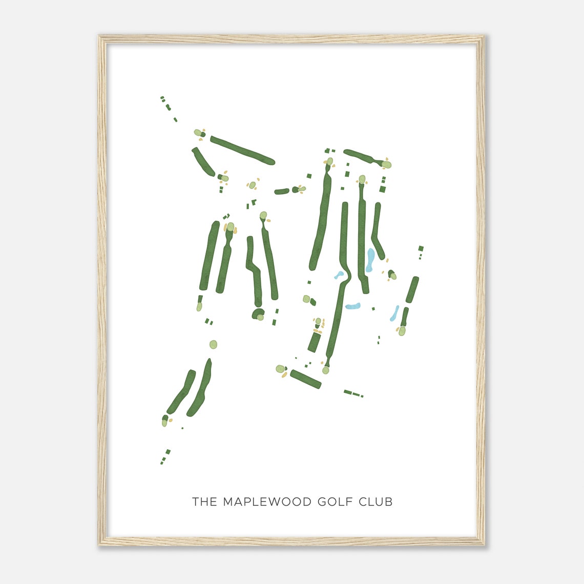 The Maplewood Golf Club New Hampshire Modern Watercolor Map Poster