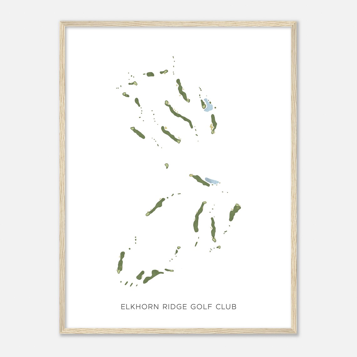 Elkhorn Ridge Golf Club South Dakota Minimalist Watercolor Map Poster - Image 2