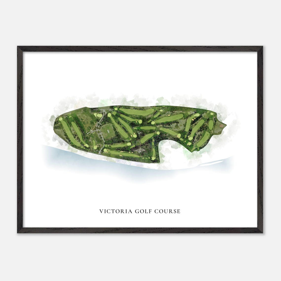 Victoria Golf Course Canada Classic Scenic Watercolor Map Poster - Image 4