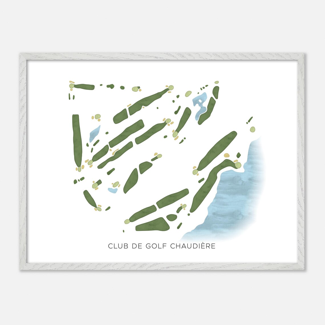 Club De Golf Chaudiere Canada Modern Watercolor Course Map Poster - Image 3