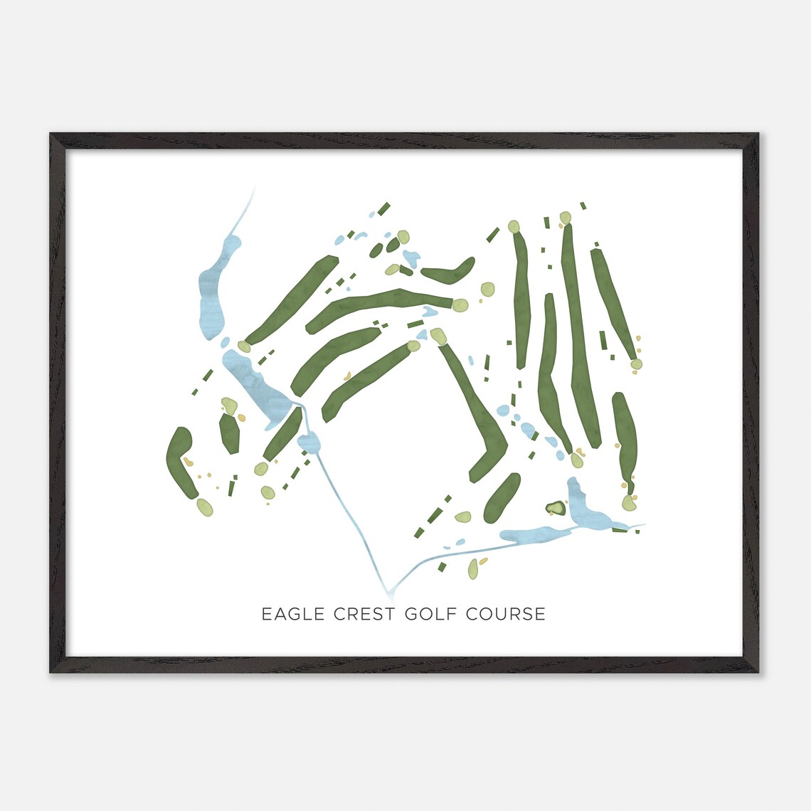 Eagle Crest Golf Course Centreville Canada Modern Watercolor Course Map Poster - Image 4