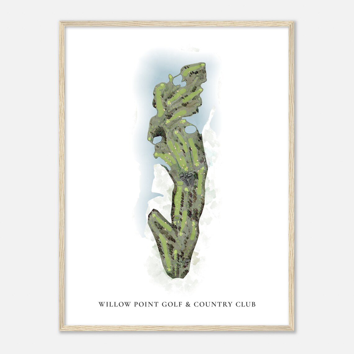 Willow Point Golf Country Club Alabama Map Poster