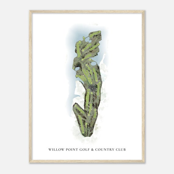 Willow Point Golf Country Club Alabama Map Poster