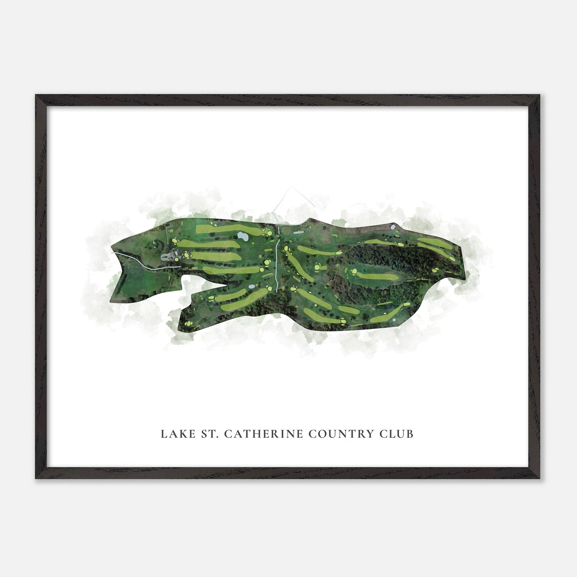 Lake St. Catherine Country Club Vermont Classic Watercolor Map Poster - Image 5