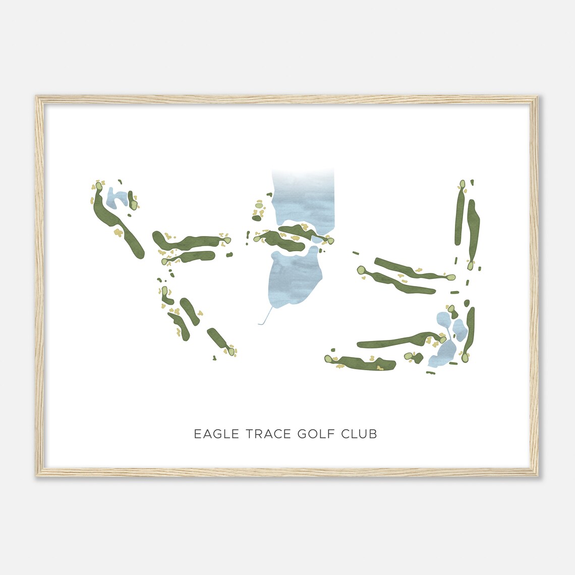 Eagle Trace Golf Club Colorado Modern Watercolor Map Golfer Gift Golf Wall Art Golf Poster Print Course Layout - Image 2
