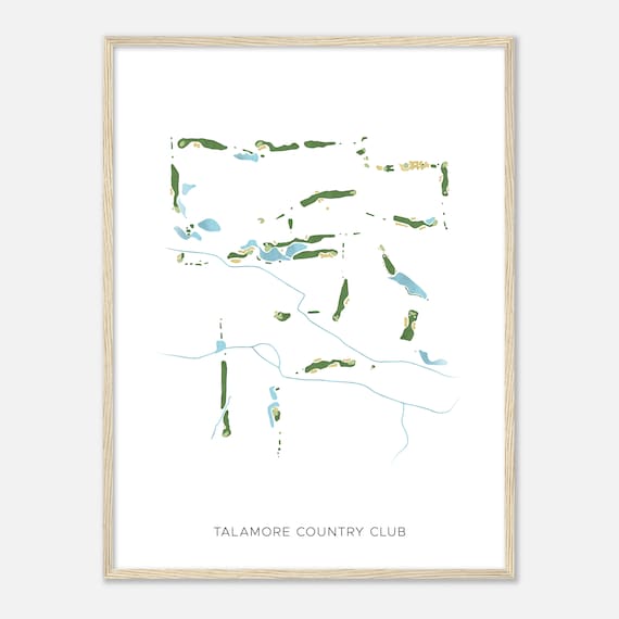 Talamore Country Club Pennsylvania Modern Watercolor Map Golfer Gift Golf Wall Art Golf Poster Print Course Layout
