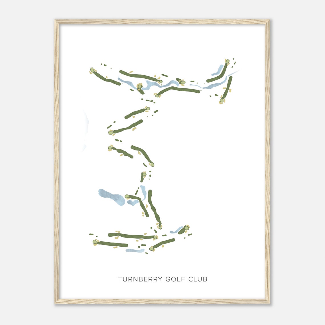Turnberry Golf Club Minimalist Watercolor Course Map Gift Poster - Image 2