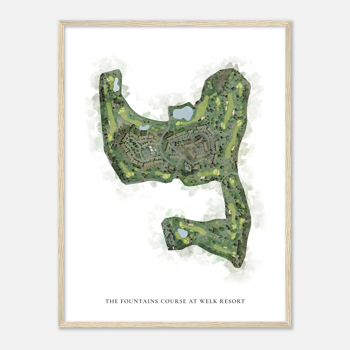 The Fountains Course at Welk Resort California Classic Map Poster