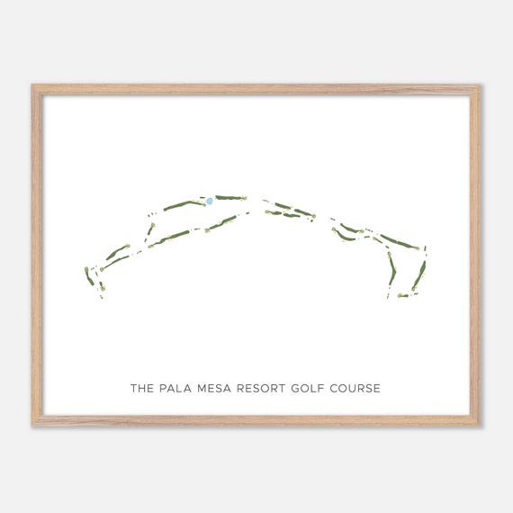 The Pala Mesa Resort Golf Course In Fallbrook California Modern Watercolor Map Golfer Gift Golf Wall Art Golf Poster Print