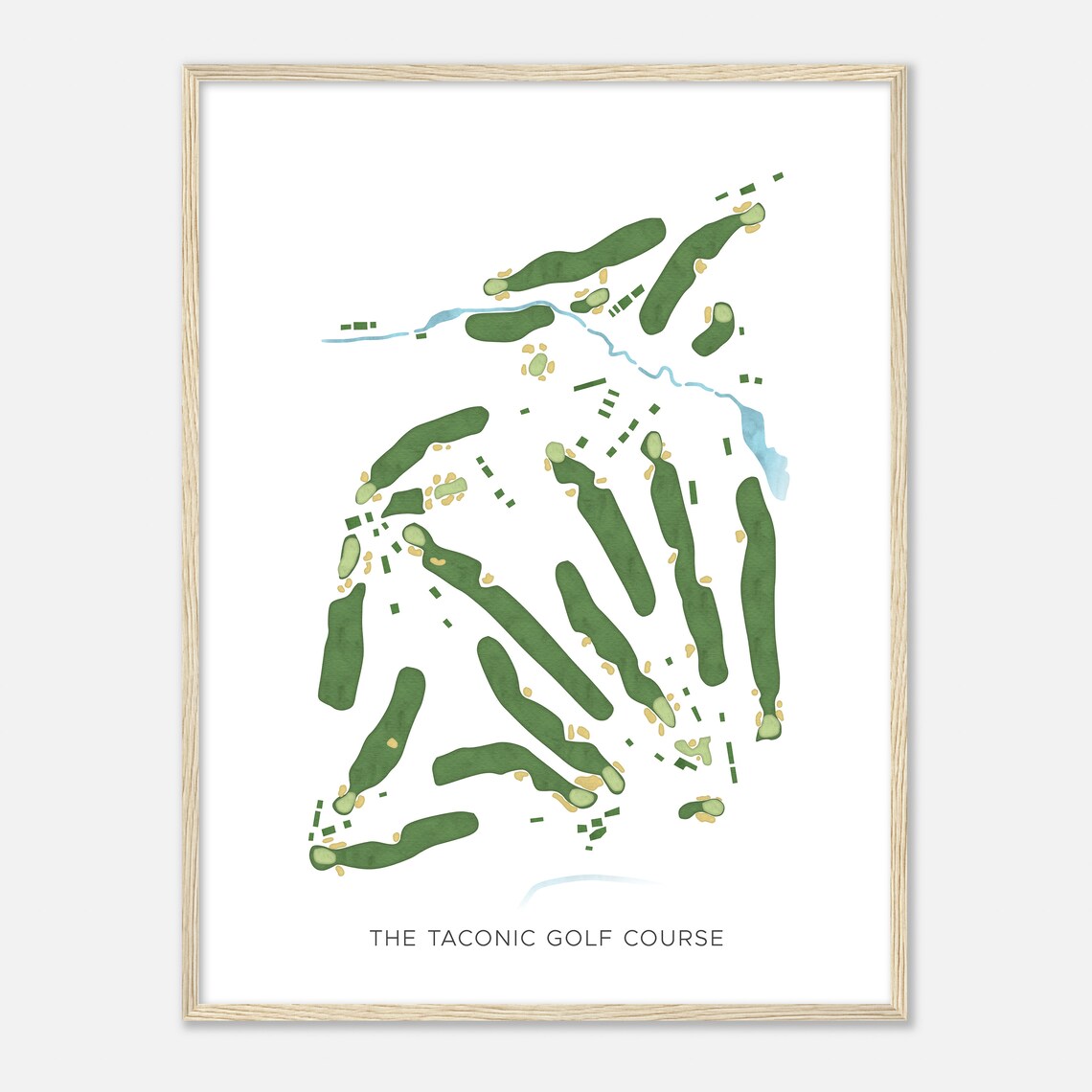 Taconic Golf Course Massachusetts Watercolor Map Art Print - Image 2