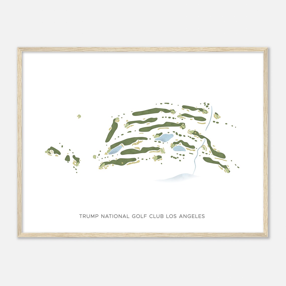 Trump National Golf Club Los Angeles Classic Watercolor Map Poster - Image 2