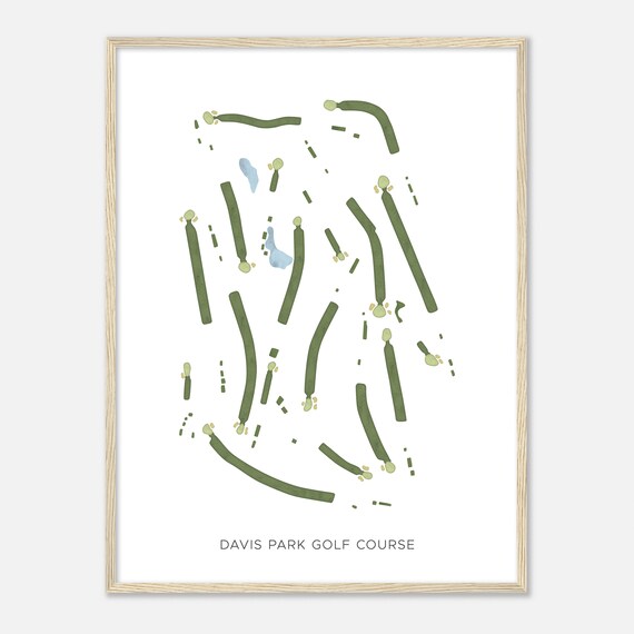 Davis Park Golf Course Utah Modern Watercolor Map Golfer Gift Golf Wall Art Golf Poster Print Course Layout