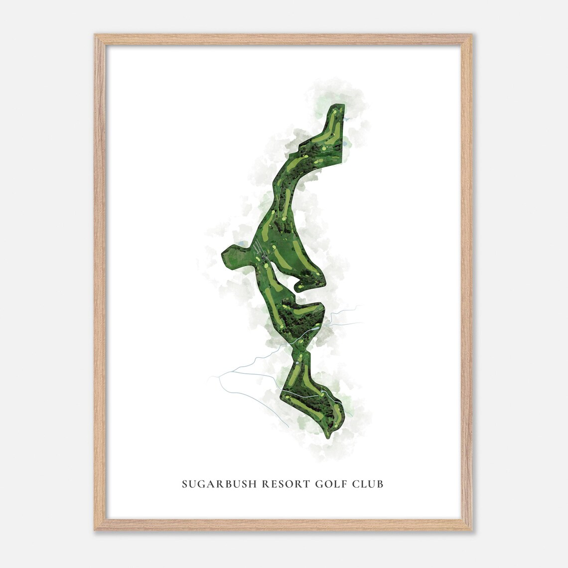 Sugarbush Resort Golf Club Vermont Classic Watercolor Map Poster - Image 2