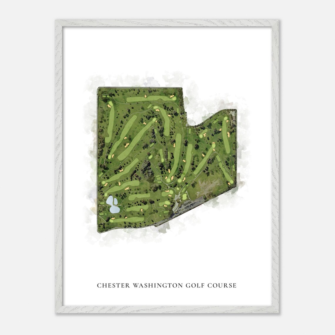 Chester Washington Golf Course Los Angeles Classic Map Poster - Image 2