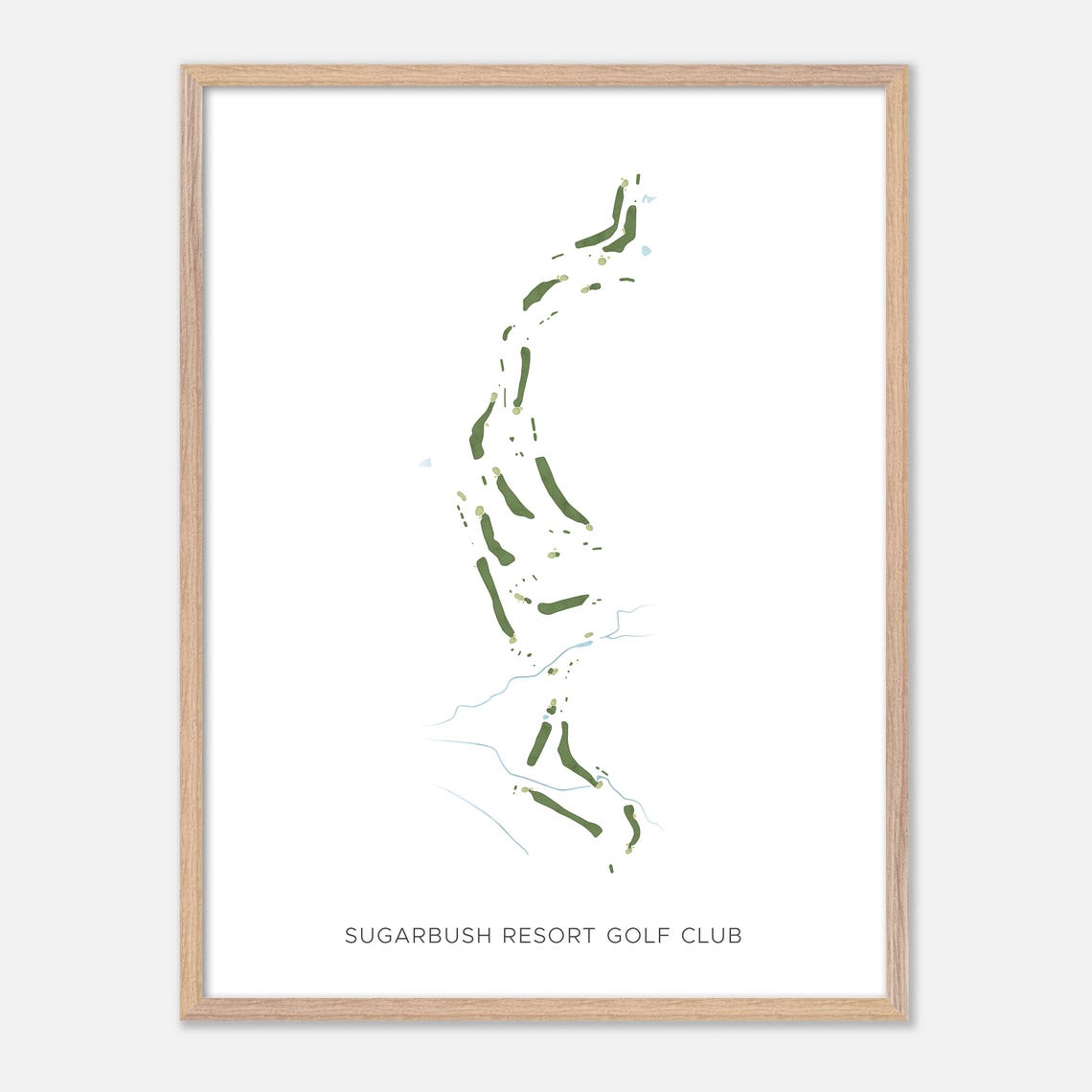 Sugarbush Resort Golf Club Warren Vermont Modern Watercolor Poster - Image 2