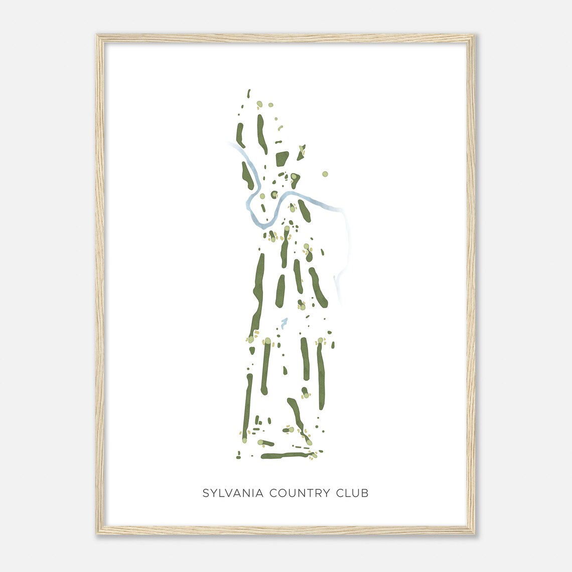Sylvania Country Club Ohio Modern Watercolor Map Golfer Gift Golf Wall Art Golf Poster Print Course Layout - Image 2