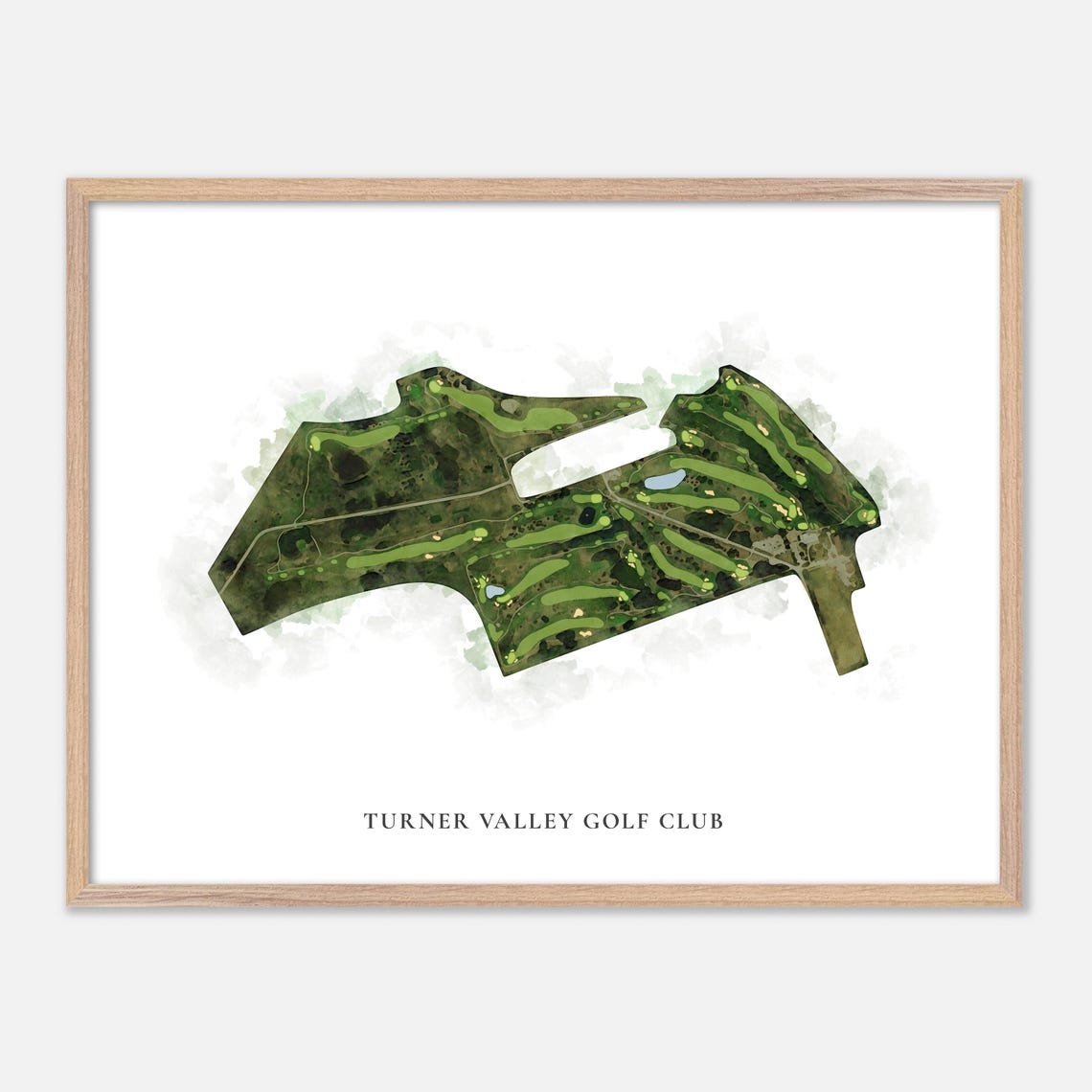 Turner Valley Golf Club Alberta Classic Watercolor Map Poster