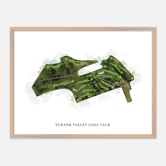 Turner Valley Golf Club Alberta Classic Watercolor Map Poster