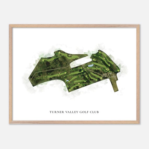 Turner Valley Golf Club In Diamond Valley Canada Classic Watercolor Map Golfer Gift Golf Wall Art Golf Poster Print Course Layout