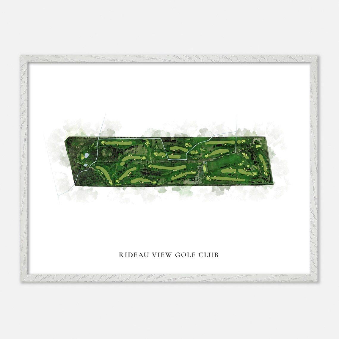 Rideau View Golf Club Manotick Canada Classic Watercolor Golf Map Poster - Image 3