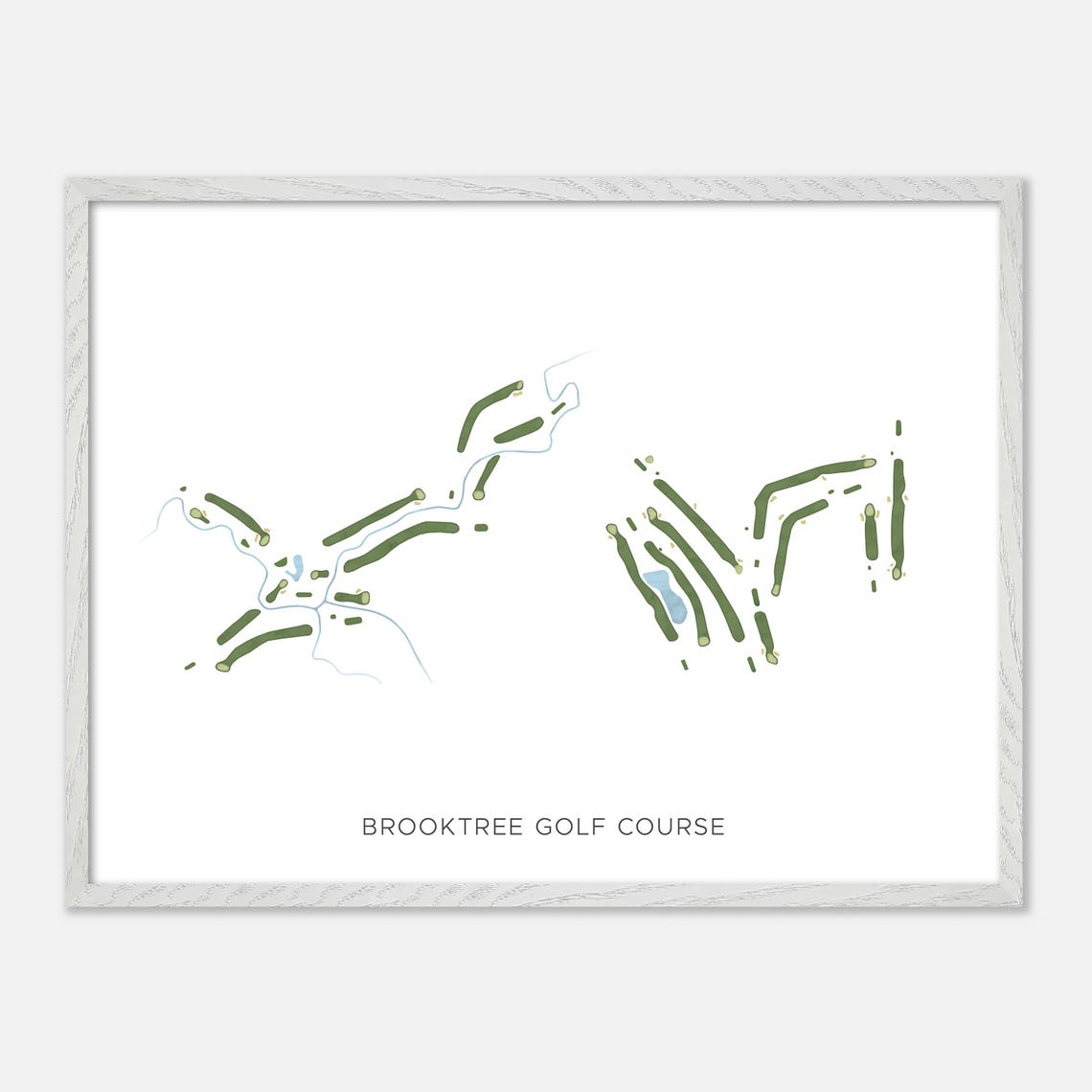 Brooktree Golf Course Modern Minimalist Course Map Art Poster - Image 4