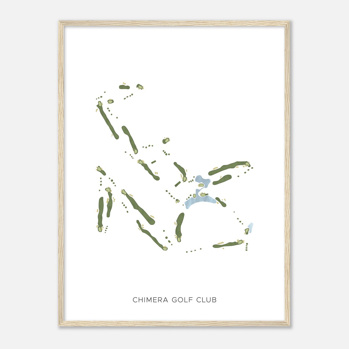 Chimera Golf Club Nevada Modern Watercolor Map Golfer Gift Golf Wall Art Golf Poster Print Course Layout - Image 2
